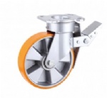 kingpinless PU castor