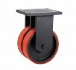 Twin castor PU cast iron