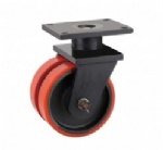 Twin castor PU cast iron