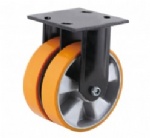 Twin castor PU cast iron