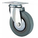 Light duty grey rubber caster