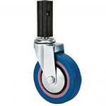 Light duty screw rubber caster