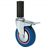 Light duty screw rubber caster
