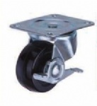 Light duty hard rubber castor