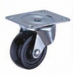 Light duty hard rubber castor